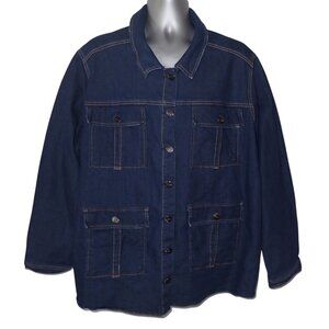 AG ADRIANO GOLDSCHMIED‎ Denim Barn Jacket Women 4X Chore Outdoor Casual Button